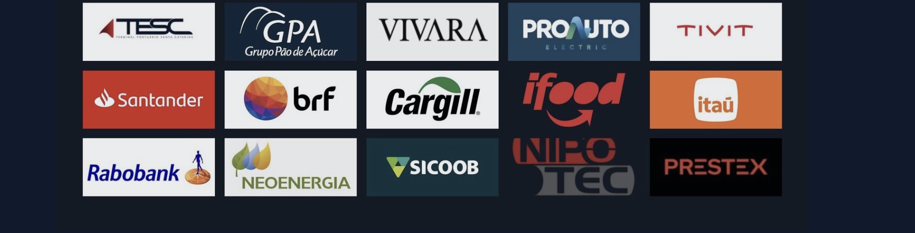 Empresas com líderes que já passaram pela Ônix: Santander, Itaú, iFood, Cargill, GPA, Vivara e outras